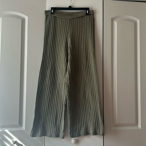 Haven Well Within Pants - Haven Well Within Cotton Wide Leg Rib Knit Pants Size Large